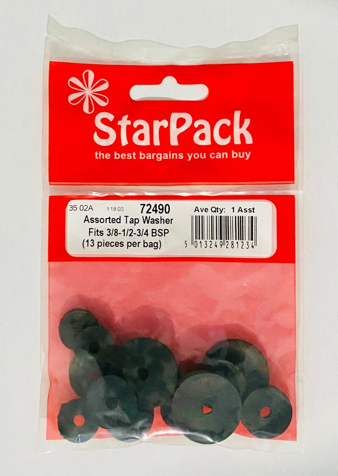 Tap Washer Assorted StarPack - 3/8-1/2-3/4 BSP
