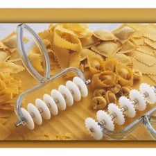 RULLO TAGLIA PASTA CON ROTELLINE REGOLABILI RAVIOLI LASAGNE FROLLA SFOGLIA