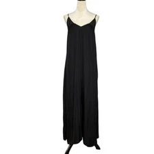 Grade & Gather Mesh Peek Black Maxi Dress