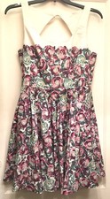 LC Lauren Conrad Size 16 Multicolor High Tea Floral Rose Fit & Flare Dress NWT