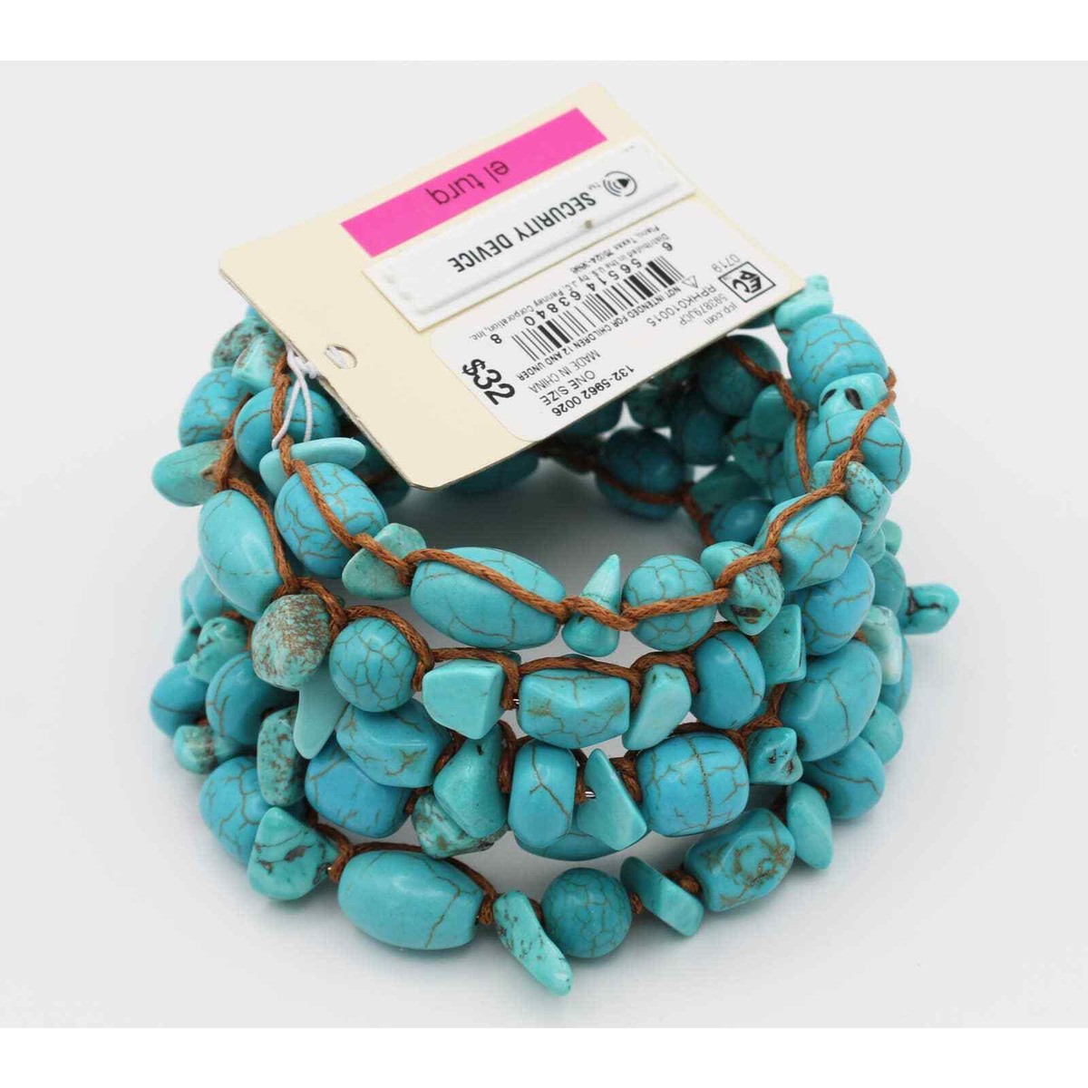Erica Lyons Simulated Turquoise Coil Strand Bracelet $32 Tags