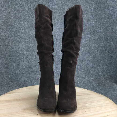 Splendid Boots Womens 8.5 M Gloria Slouchy Tall Fashion Boot Brown Suede Heels - Picture 10 of 22