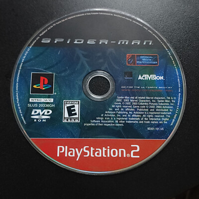 SpiderMan Greatest Hits PS2 Loose Disc, Cleaned & Tested, NTSC