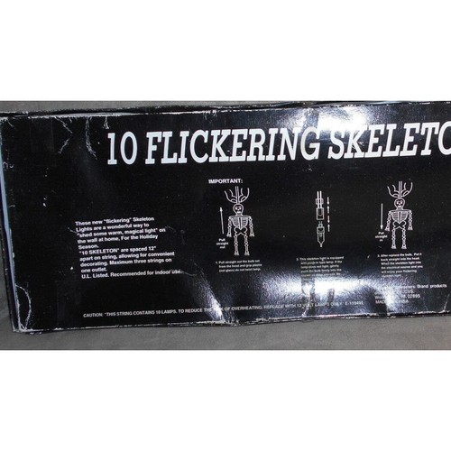 Vintage Halloween Skeleton String Lights 2 Boxes Works-Read Description - Picture 14 of 15