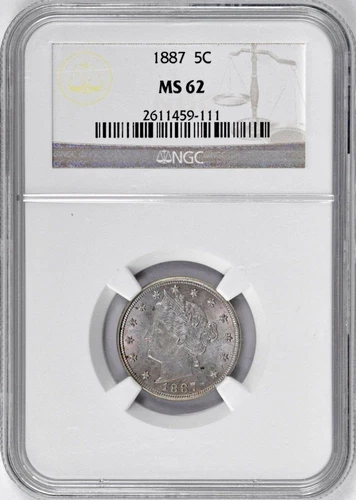 1887 Liberty Nickel -- NGC MS62 --