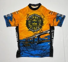 MS Breakaway To The Beach Mens Jersey M  Revi Wear Cycling Multicolor 1/2 Zip