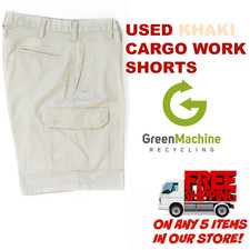 Used Cargo Work Shorts KHAKI Cintas Redkap Unifirst G K Dickies etc