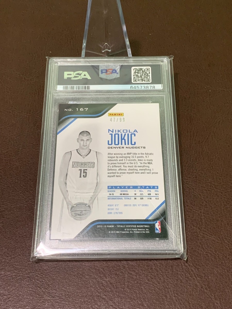その他 NIKOLA JOKIC TOTALLY CERTIFIED RC PSA9 NIKOLA JOKIC TOTALLY CERTIFIED RC PSA9