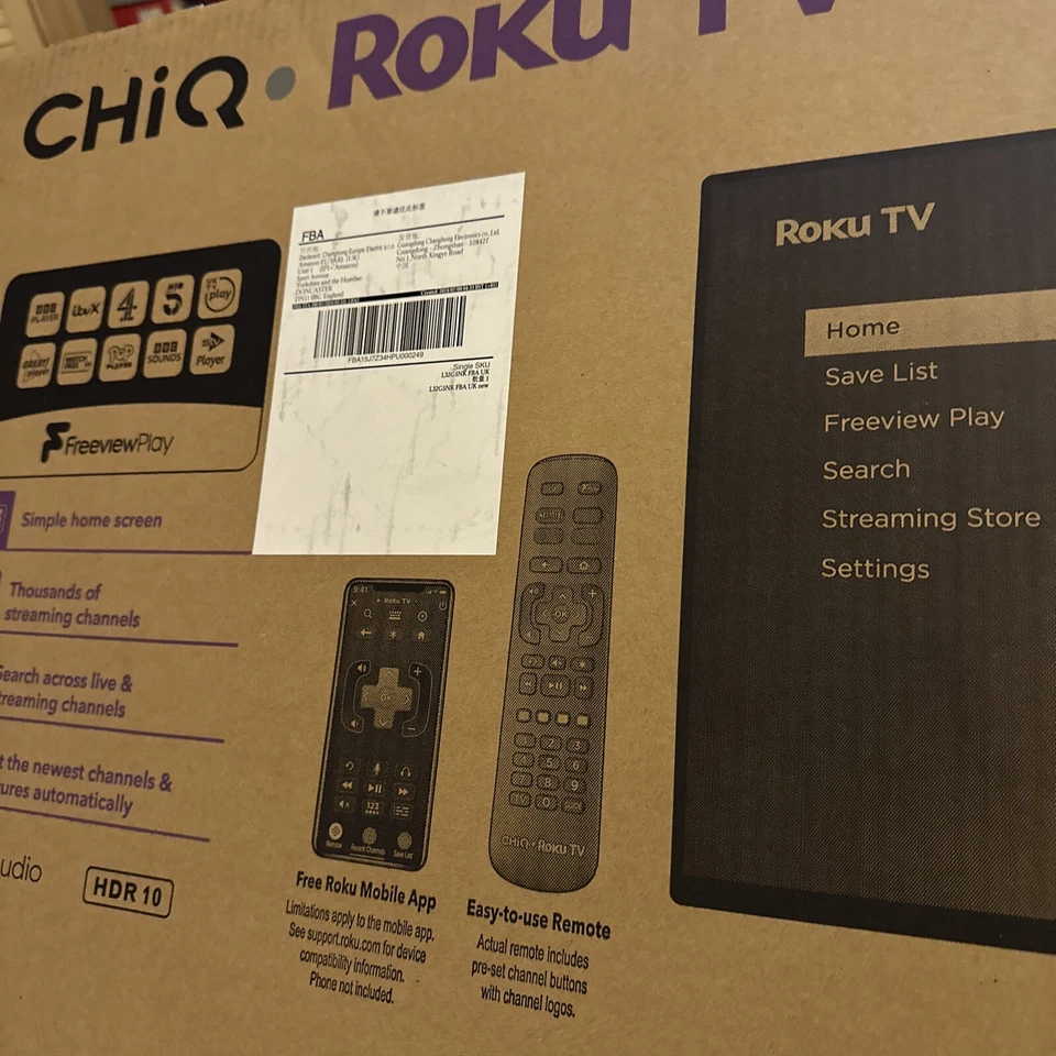 EMtronics Roku TV Smart 32" Inch HD Ready with Freeview Play, Apps and 3 x HDMI - Image 2 of 2