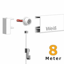 Bilderleisten Galerieleisten Komplett Set - Klassik Weiß 8 Meter - Bilderleiste