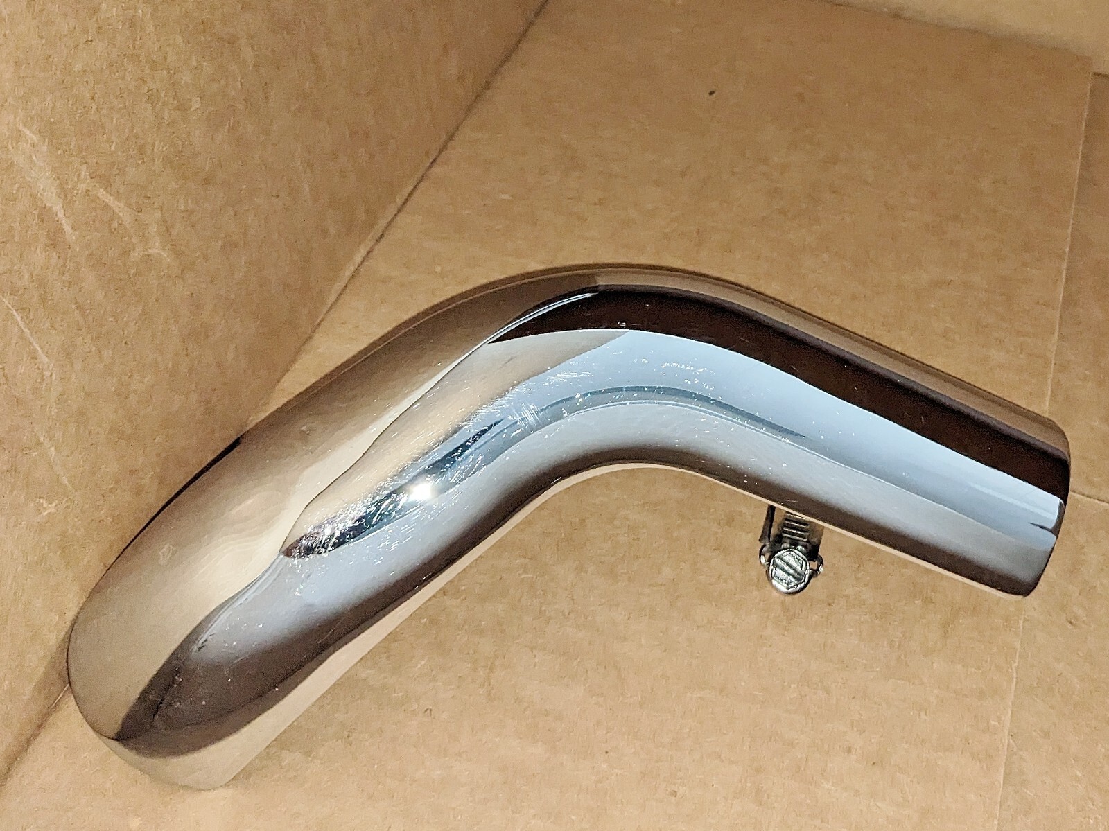 MOTORCYCLE CHROME EXHAUST HEAT SHIELD 9.5" HARLEY DAVIDSON ? EXHAUST
