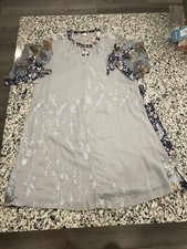 Anthropologie Tiny Women Lotus Embroidered Floral Lace Shift Dress Sz M