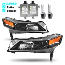For 2009-2014 Acura TL Sedan OE Style HID Headlights Assembly Pair L+R W/BULB