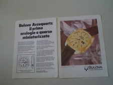 advertising Pubblicità 1972 OROLOGIO BULOVA ACCUQUARTZ