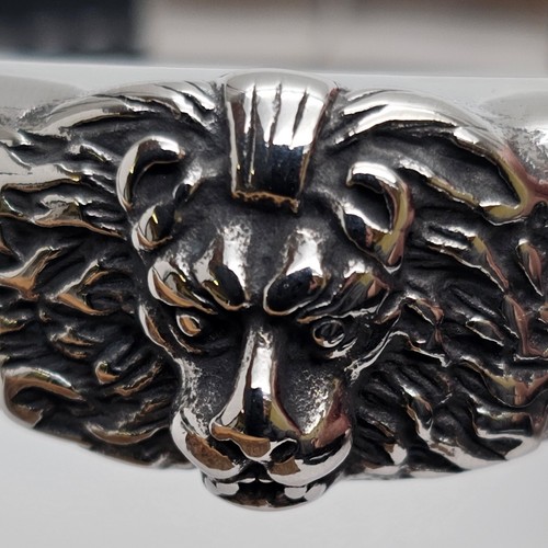 Lederarmband für Herren | flaches Armband mit Löwe | Magnetverschluss | Schwarz - Bild 9 von 9