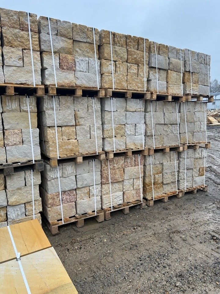 Sandstein Mauersteine 2 Paletten 20x20x40 Sandsteinmauer Trockenmauer