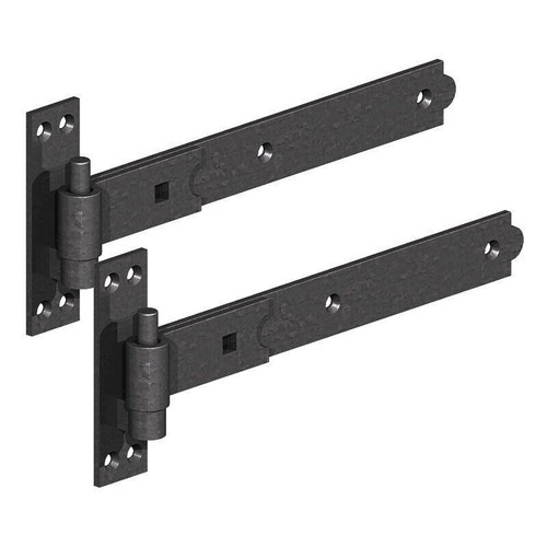 355 mm Haken und Band Scharniere Schwerlast Paar schwarz Tor