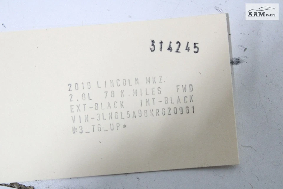 Lincoln MKZ 2017-2020 tracción delantera 2,0 L L4 sistema de frenos ABS delantero tubo de línea OEM Foto 4 de 4