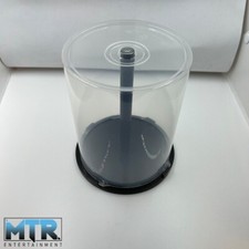 Empty CD Cakebox Plastic Spindle Storage Tub (Holds 100 Discs)