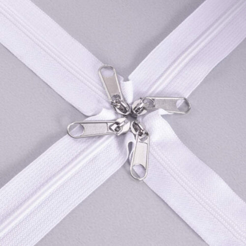 Cerniera sfusa 10 iarde, #3 cerniere per cucire, cerniera a bobina in nylon bianco da cantiere - Foto 10 di 10