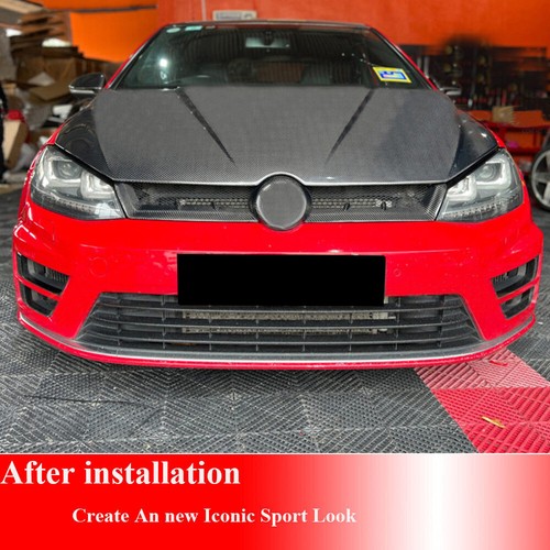 For VW Golf 7 MK7 VII GTI R 14-17 DRY CARBON Front Bumper Grille Hood Grill Trim - Picture 7 of 18