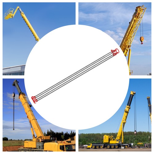 Eslinga de cadena de 5/16" 10 pies con 8 ganchos cadenas de elevación longitud ajustable 5t/11023,11 lb
