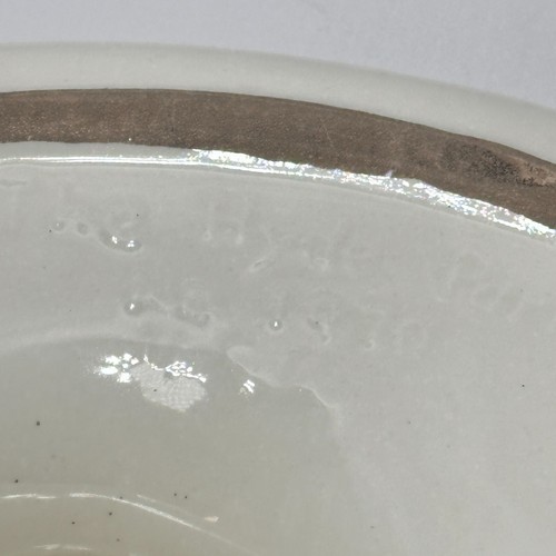 Vintage Olive Green Ceramic MCM Hyde Park Hotel Ashtray Advertising No 1970 - Picture 3 of 5