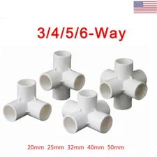4XPVC Fitting 3-4-5-6 Way Furniture Grade Pipe Elbow Connector for Support Frame