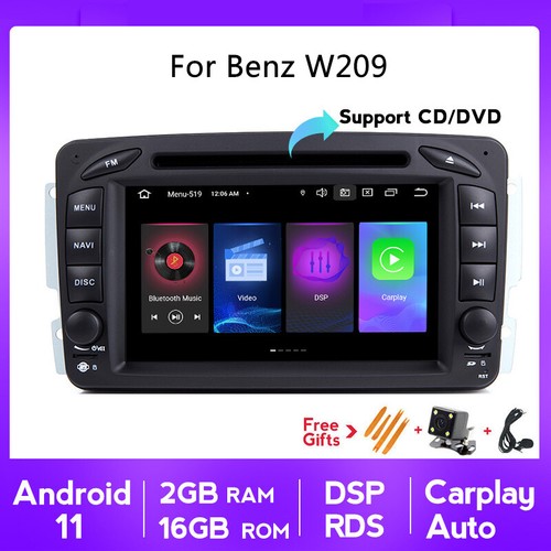 7"Android Car Stereo Radio CarPlay Player for Mercedes Benz G-W463 CLK W209 - Bild 2 von 6