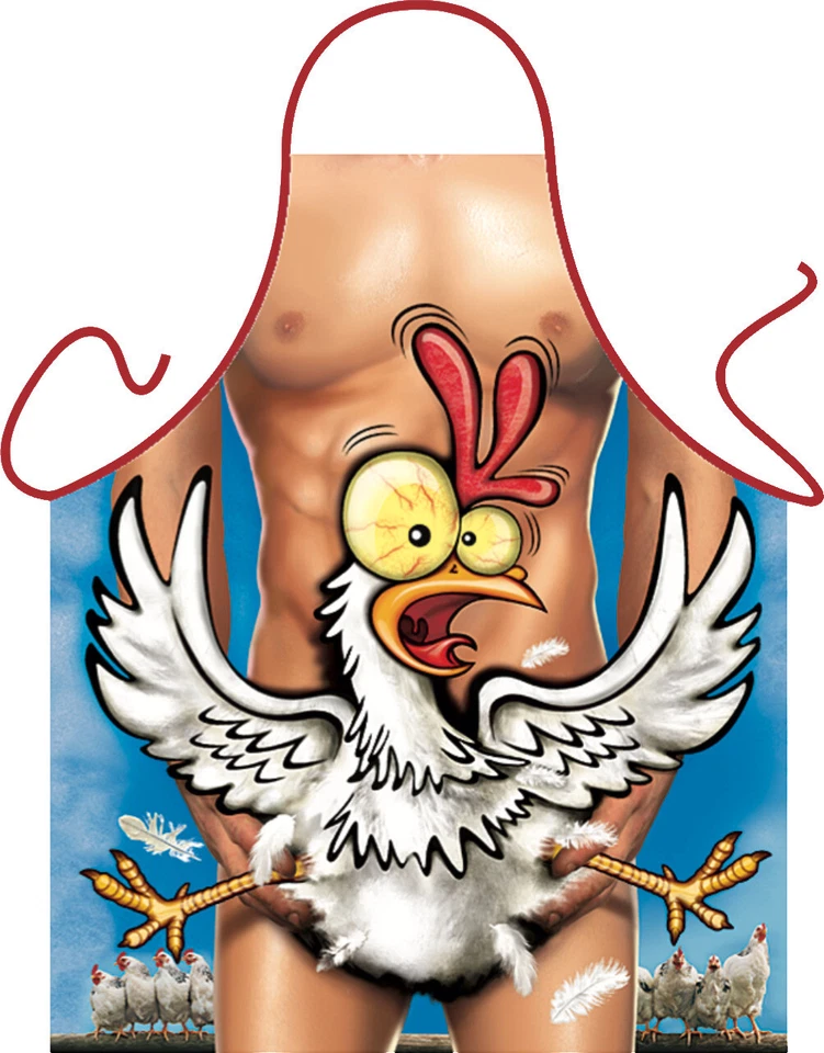 ITATI Divertenti Grembiule Happy Gallina Küchen-schürze Giardino da Cucina Regalo Uomo