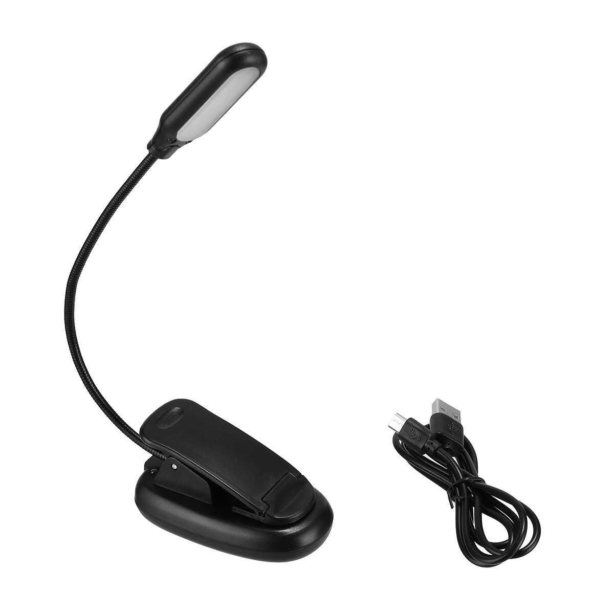 USB LED Book Light Flexible Clip On Book Light Night Reading Lamp Rechargeable