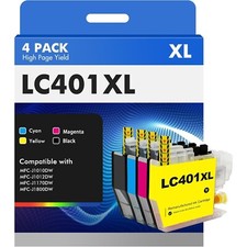 LC401 LC401XL MFC-J1010DW Ink Cartridges for Brother Printer LC 401 MFC-J1010DW