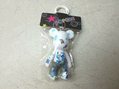 RARE Popobe Stick Confetti Bear Keychain Vintage In Package Collectible RARE 
