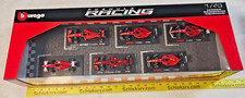 Bburago Ferrari Formula Racing Cars Diecast Metal, Set of 6, 1:43 Scale - NEW
