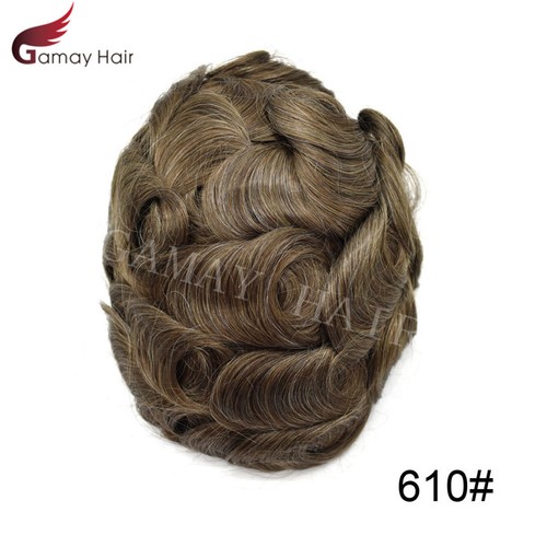 French Lace Front Mens Toupee Hairpieces Poly Lace Skin Hair Replacement Systems - Picture 72 of 92