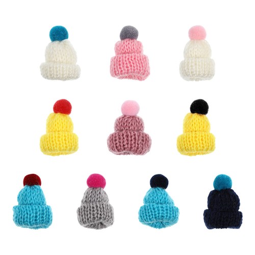 10 Pcs Eierwärmer Strick Haube Puppe Mini Wollmützen Mini-Strickmützen Grün - Bild 7 von 12