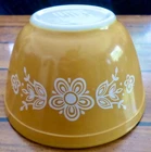 Pyrex Butterfly Gold Cinderella 1  1/2 Pint No 401 Nesting Mixing Bowl EX-NM