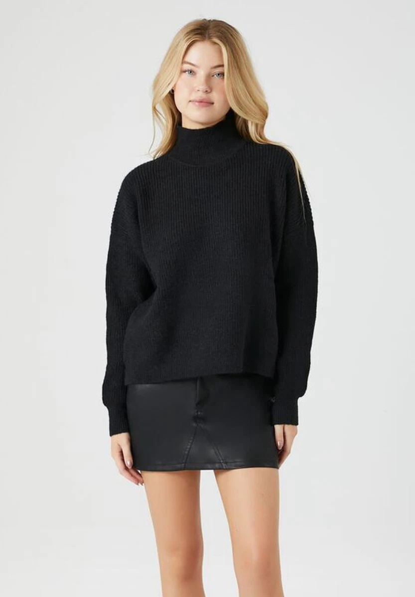Black turtleneck sweater forever 21 cheap
