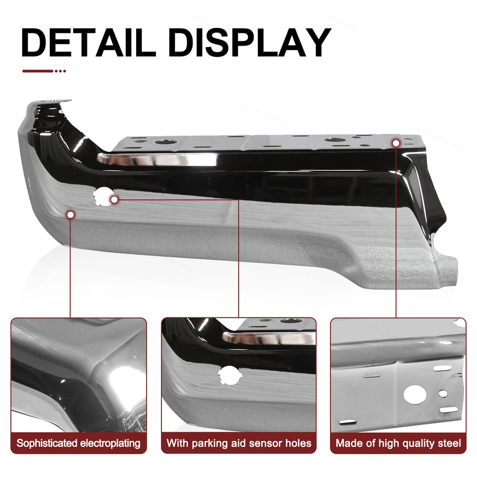 Steel Bumper Face Bar End Cap Drive Side Fits 2017-19 Ford F250 F350 Super Duty — 第 3/4 张图片