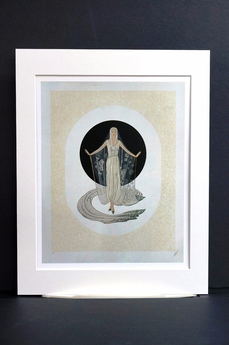 エルテ ERTE「女」ポショワール 西洋版画 直筆サイン入り 額縁入り エルテ ERTE「女」ポショワール 西洋版画 直筆サイン入り 額縁