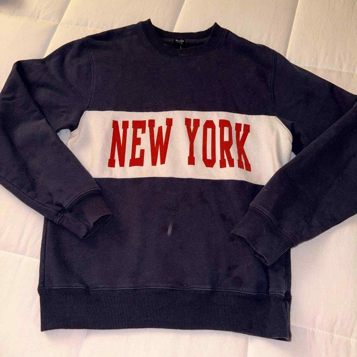 John Galt Brandy Melville Pacsun Red White Blue NEW YORK Crewneck Sweatshirt