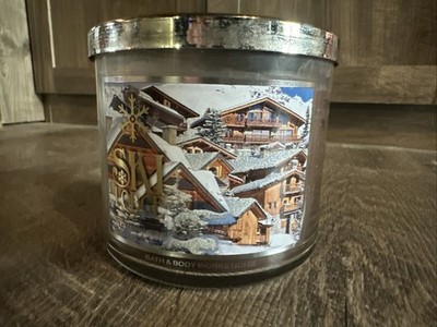 BATH & BODY WORKS SKI LODGE CANDLE Smoky Vanilla Deep Green Cyprus RARE