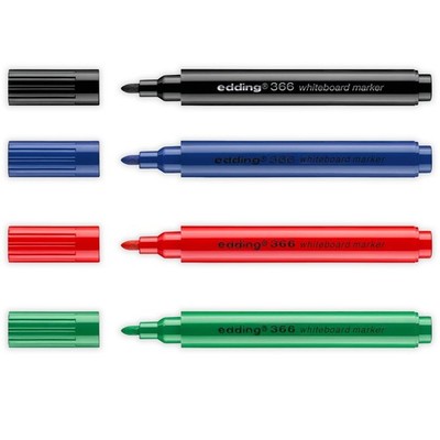 Edding 366 Mini Whiteboard Marker Pen Dry Wipe 1.0mm Nib 4 Colours Available