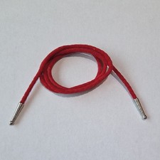 Men's Red Cord Bolo Tie, Silver-Tone Metal End Tips, Replacement Cord