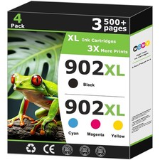 902XL Ink Cartridges 4 Pack B/C/M/Y For OfficeJet Pro 6950-6978 Series