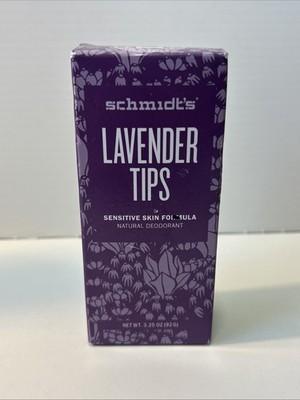 Schmidt's Lavender Tips Sensitive Skin Natural Deodorant Stick 3.25 oz