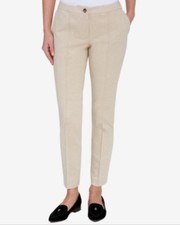 Tommy Hilfiger Women  s size 8 Ponte Casual Trousers, Front Pleat, Tan NWT