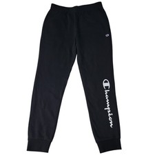 Champion Boys Elastic Waistband Logo Fleece Jogger Black, L 10/12