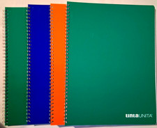 4 Quaderni Maxi Con Spirale Formato A4 A Quadretti 0,5 Cm Senza Fori 70 Fogli