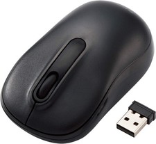 ELECOM Wireless Mouse M-DY11DRSKBK Quiet Antibacterial 3 Buttons M Size Bla